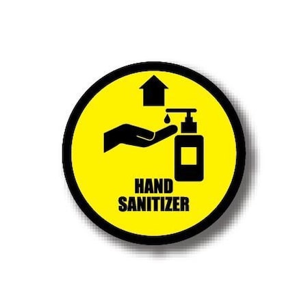 Ergomat 4in CIRCLE SIGNS Hand Sanitizer DSV-SIGN 16 #6111 -UEN